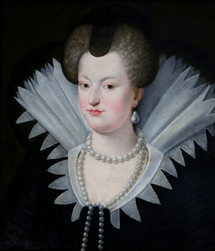 Tableaux et dessins Tableaux XVIIIe siècle - Portrait de Marie de Médicis, Ecole française du XVIIIe d'après Frans II Pourbus