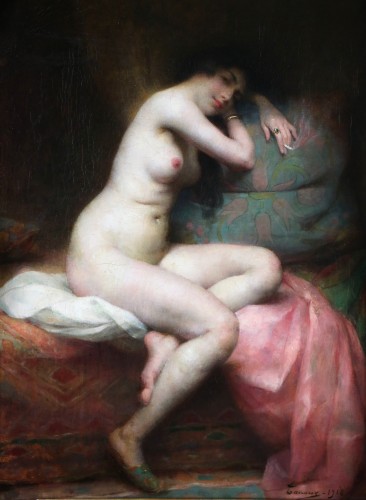 Tanoux Adrien Henri (1865, 1923) signé et daté 1914, Nu féminin - Tableaux et dessins Style 