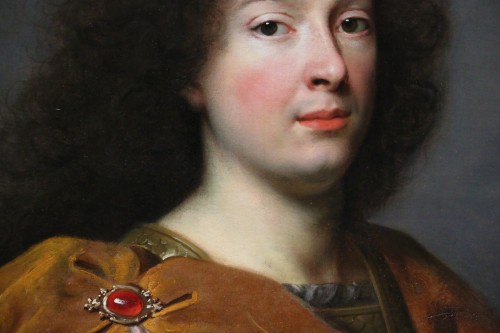XVIIe siècle - Portrait d'un jeune homme vêtu à l'antique - Attribué à Pierre Mignard (1612-1695)