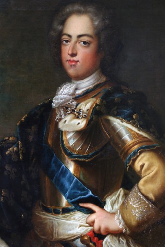 Portrait du jeune Louis XV - Attribué à Charles Amédée Van Loo (1719-1795) - Tableaux et dessins Style Louis XV