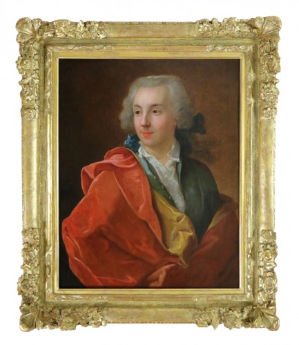 Ecole française vers 1740 - Portrait d'un élégant jeune homme