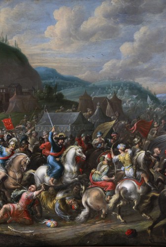 Louis XIV - Gérard Hoet (1648; 1733) attributed - The battle of Clavijo
