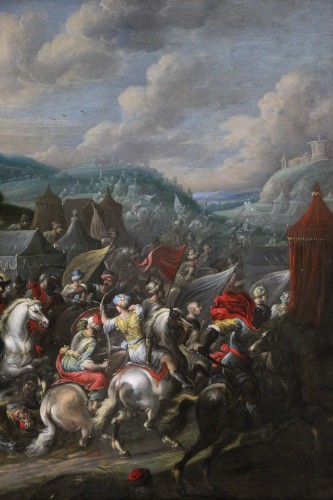 Antiquités - Gérard Hoet (1648; 1733) attribué - La bataille de Clavijo
