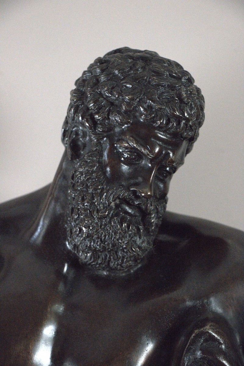 Hercules Farnese Bronze with brown patina, Italian school of the19th  century - Ref.94373