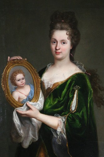 Paintings & Drawings  - Portrait of Françoise Marie de Bo - Attributed to François de Troy (164 - 1730)