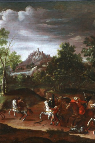  Battle in a landscape - Attributed to Wilhem von Bemmel (1630-1708) - Louis XIV