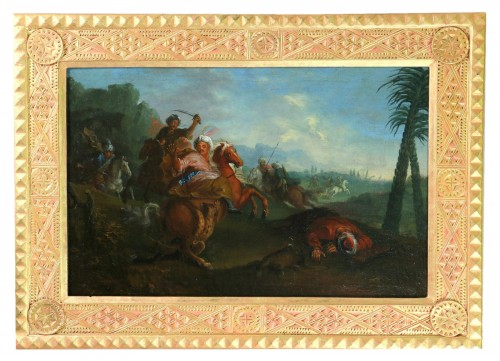 Attribué à Joseph François Parrocel (1704-1781) L'attaque des tigres