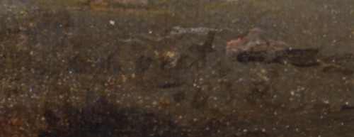 Antiquités - Ecole hollandaise vers 1700, signé (illisible) daté 03, entourage de Huchtenburgh