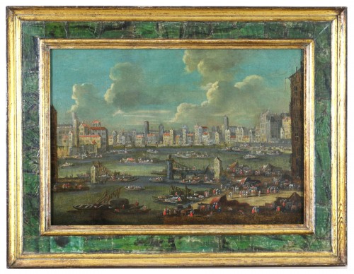 Scène portuaire animée - Attribué à Peter II Casteel (1650; 1701)