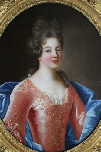 Portrait d'une Dame de qualité - attribué à François de Troy (1645 - 1730) - Tableaux et dessins Style Louis XIV
