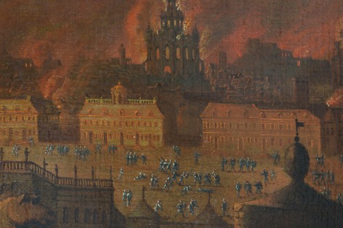 Louis XIV - Ecole flamande du 17e siècle - La chute de Troie