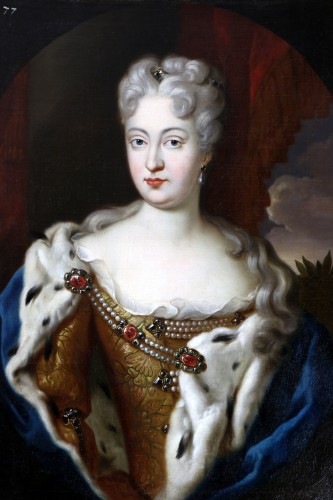 Violante Beatrice of Bavaria (1673; 1731) great-granddaughter of Henri IV - Paintings & Drawings Style Louis XIV