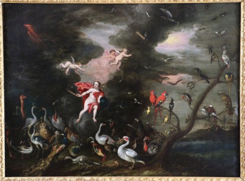 Allégorie de l'air - Attribué à Jan Brueghel II le jeune (1601-1678) - Tableaux et dessins Style Louis XIII