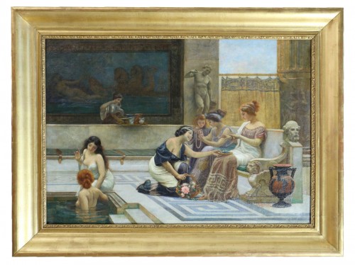 Emilio Vasarri (1826 - 1928)  -  An afternoon at the thermal baths