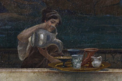 Antiquités - Emilio Vasarri (1826 - 1928)  - Un après midi aux thermes