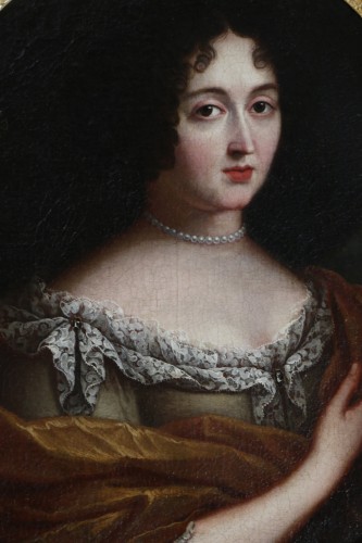 Pierre Mignard (1612-1695) et atelier. Madame Hersart née de Chateaubriant - Tableaux et dessins Style Louis XIV