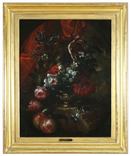 Bouquet de fleurs dans un vase - Attribué à Jean Baptiste Blain de Fontenay (1653-1715)