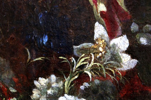 Antiquités - Bouquet of flowers - Attributed to Jean Baptiste Blain de Fontenay (1653-1715) 