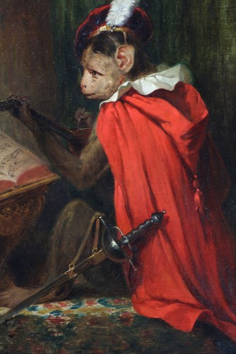 Alexandre Gabriel Decamps (1803; 1860), -Singe musicien - Galerie PhC
