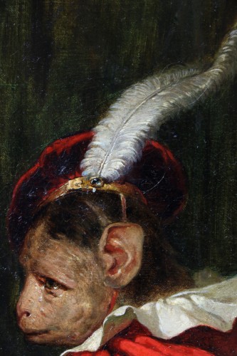 Antiquités - Alexandre Gabriel Decamps (1803; 1860), -Singe musicien