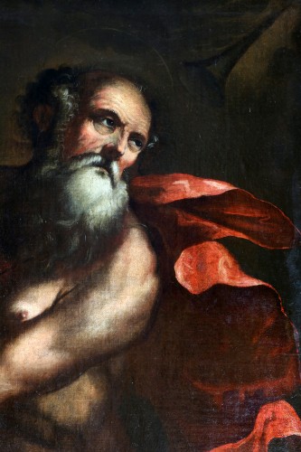 17th Neapolitan school - Saint Jerome under the Trumpets of the Last judgment - 