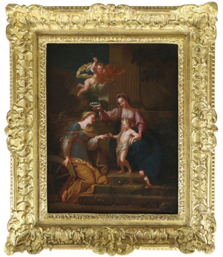 Bon Boulogne (1649; 1717) - Le mariage mystique de Sainte Catherine d'Alexandrie