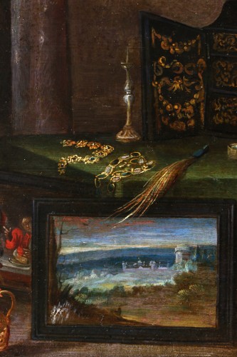 Antiquités - Jan Brueghel II le jeune (1601- 1678) et atelier. Vanité