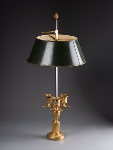 Lighting  - A Louis XVI gilt-bronze Lampe Bouillotte, late 18th century