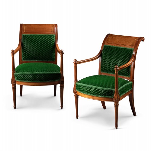 A pair of armchairs in the Etruscan style, signed G.IACOB, Paris by 1790