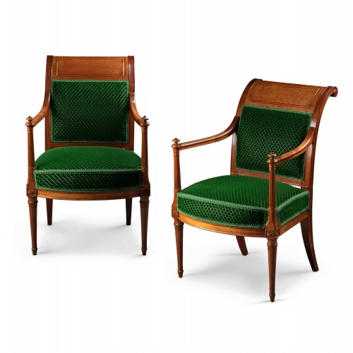 Paire de fauteuils à l'étrusque en acajou estampillés Georges Jacob vers 1790