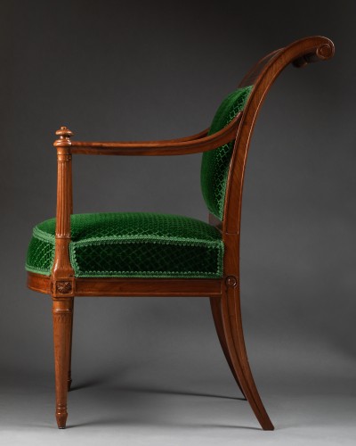  - Paire de fauteuils à l'étrusque en acajou estampillés Georges Jacob vers 1790