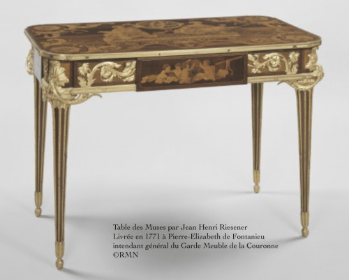 Antiquités - A late Louis XV solid mahogany games table by Denis Louis Ancellet, by 1770