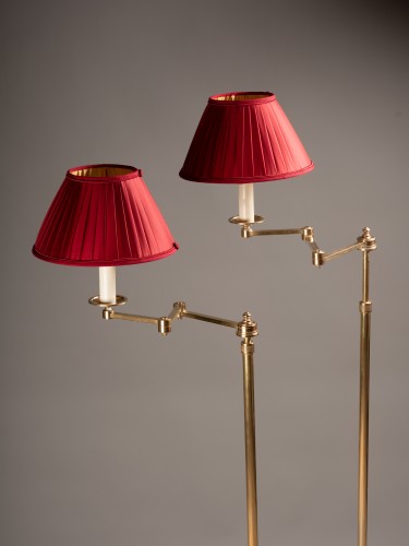 Maison Meilleur - Paire de lampes de lectures  télescopiques en laiton - Luminaires Style 