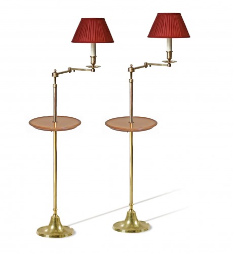 Maison Meilleur - A pair of brass floor lamps
