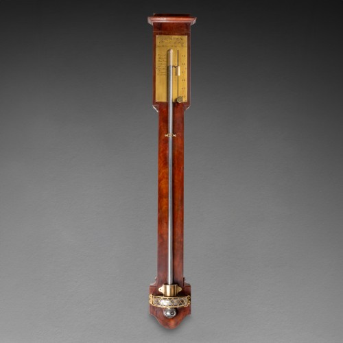 19th century - An Empire mahogany stick barometer