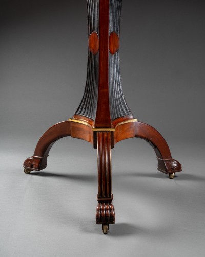 Jacob Frères - Guéridon d'époque Consulat en acajou et bronze doré - Mobilier Style Directoire