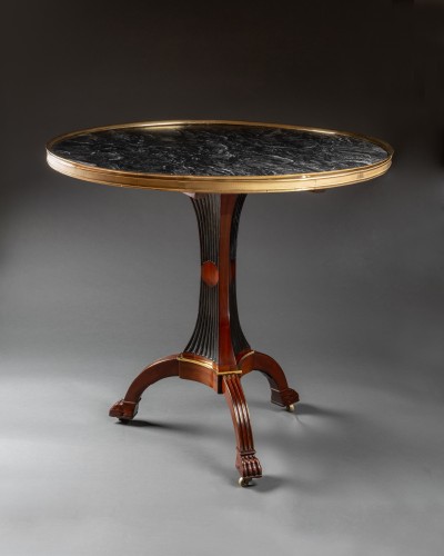 Furniture  - Jacob Frères - A Consulat ormolu mounted, brass inlaid and mahogany guéridon