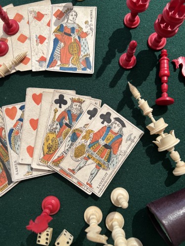 Mobilier Table à Jeux - Denis-Louis Ancellet - Table a jeux de tric-trac d'époque Louis XVI