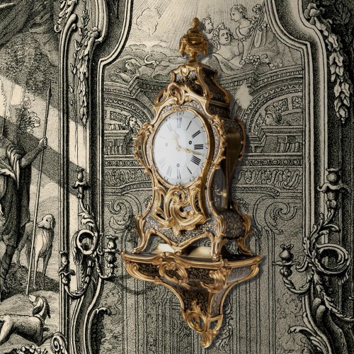 Louis XV - Lieutaud, Duplessis and Fonck -  A late Louis XV Boulle inlaid bracket clock
