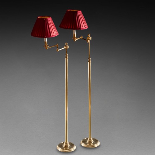 Maison Meilleur - A pair of brass floor lamps - 