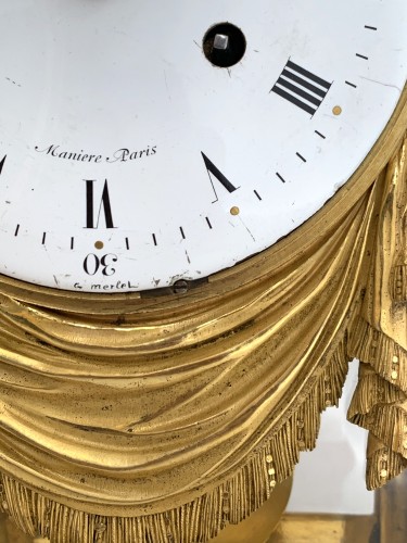 Antiquités - Manière,Merlet et Thomire - Pendule régulateur en bonze doré vers 1795-1805