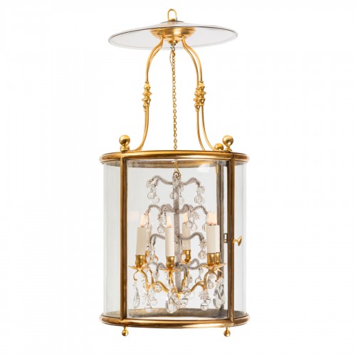 A large giltbronze six-light lantern by 1850 (100cm)