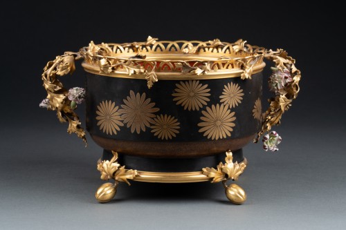 Bol monté en laque du Japon noir et or d'époque Edo - Galerie Philippe Guegan