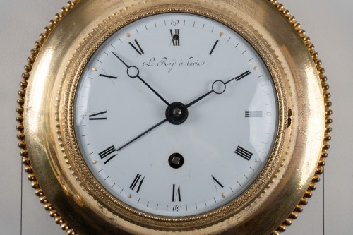 An Empire gilt-bronze alarm cartel clock - Empire