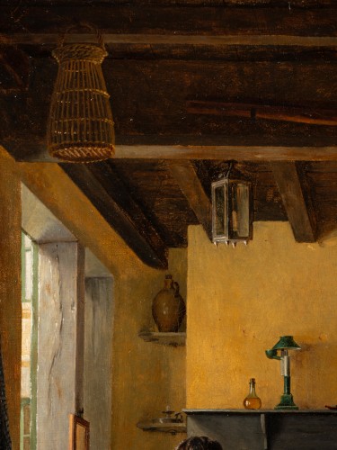  - Abner Leroy (1791-1831) "Un intérieur, apprêts de Chasse" 1829