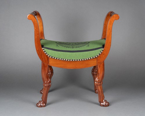 Paire de tabourets en acajou d'époque Consulat - Sièges Style Empire