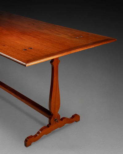 Table de campagne démontable en acajou massif, formant table de salle à manger - Mobilier Style Empire