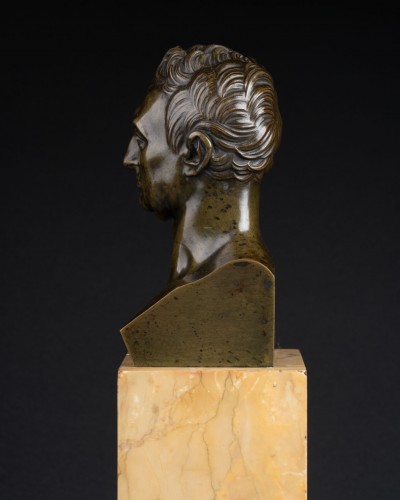 Antiquités - Buste en bronze de Lafayette d'après David d'Angers, vers 1830