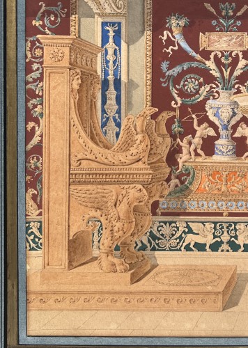 Grandjean de Montigny. Tuscan architecture. Design for a frontispiece. 1807 - 