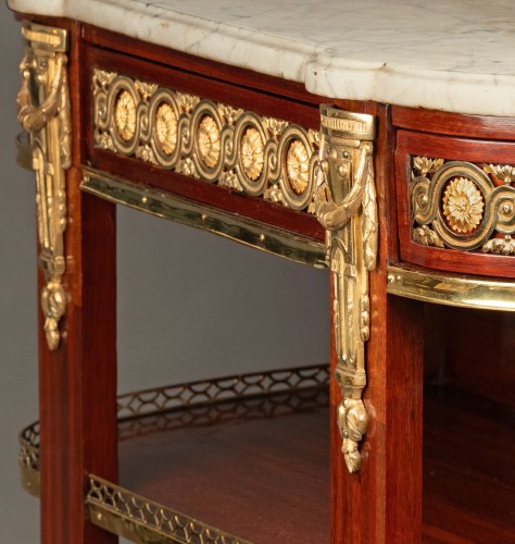 Mobilier Console - Console desserte "à la Grecque" estampillée J.F.OEBEN vers 1761-1768